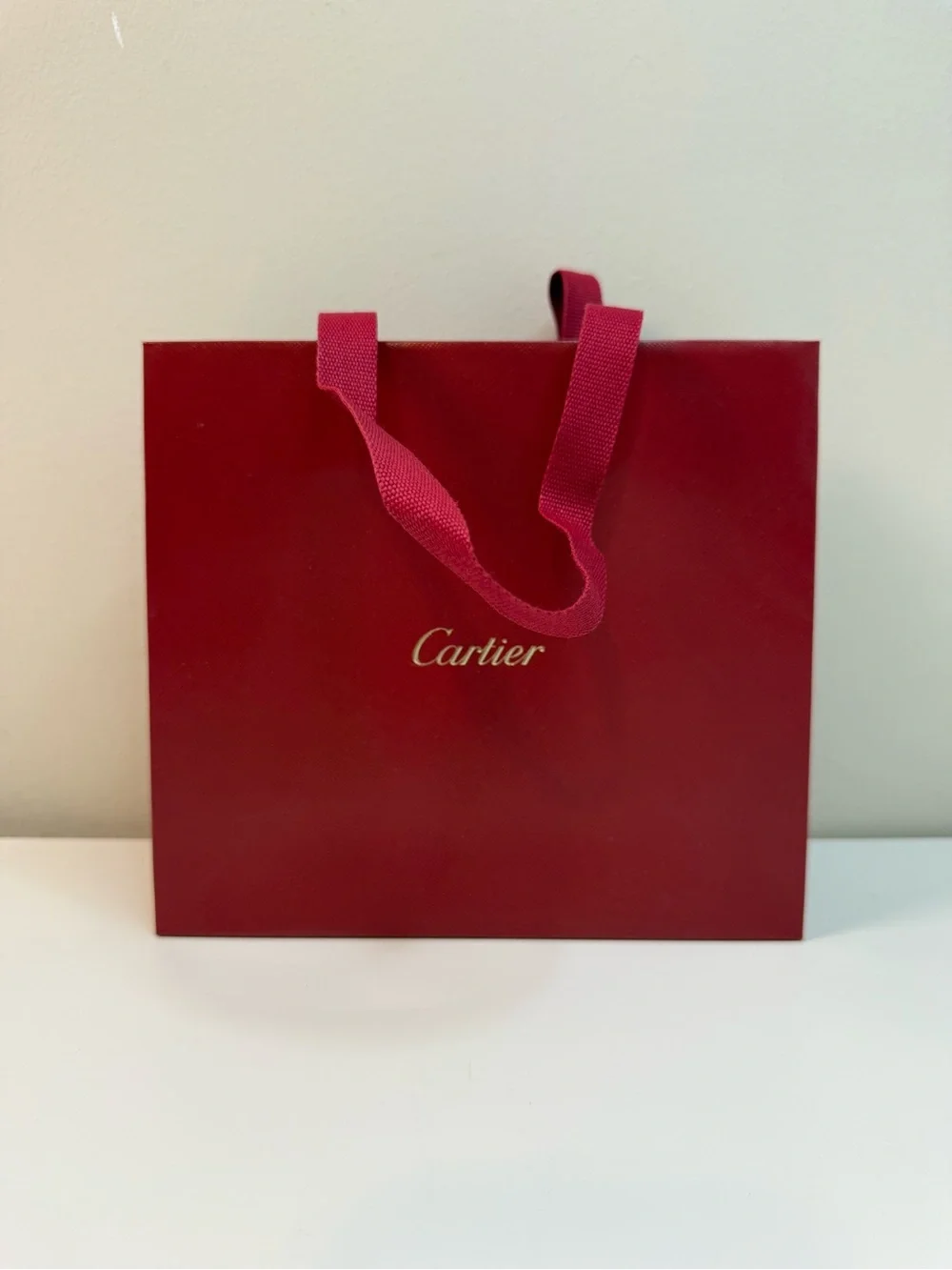Cartier Red Boutique Shopping Gift Bag Luxury Packaging